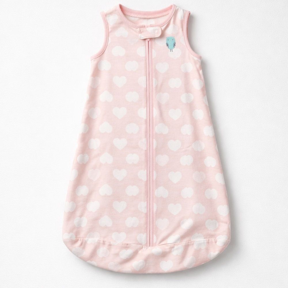 Simple Joys by Carters pink with white hearts sleep sac 0-3 months